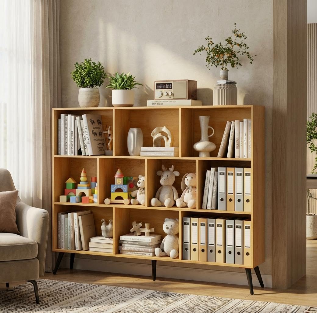 10-Cube Wooden Bookshelf With  - огляд і ціна Office X Furniture