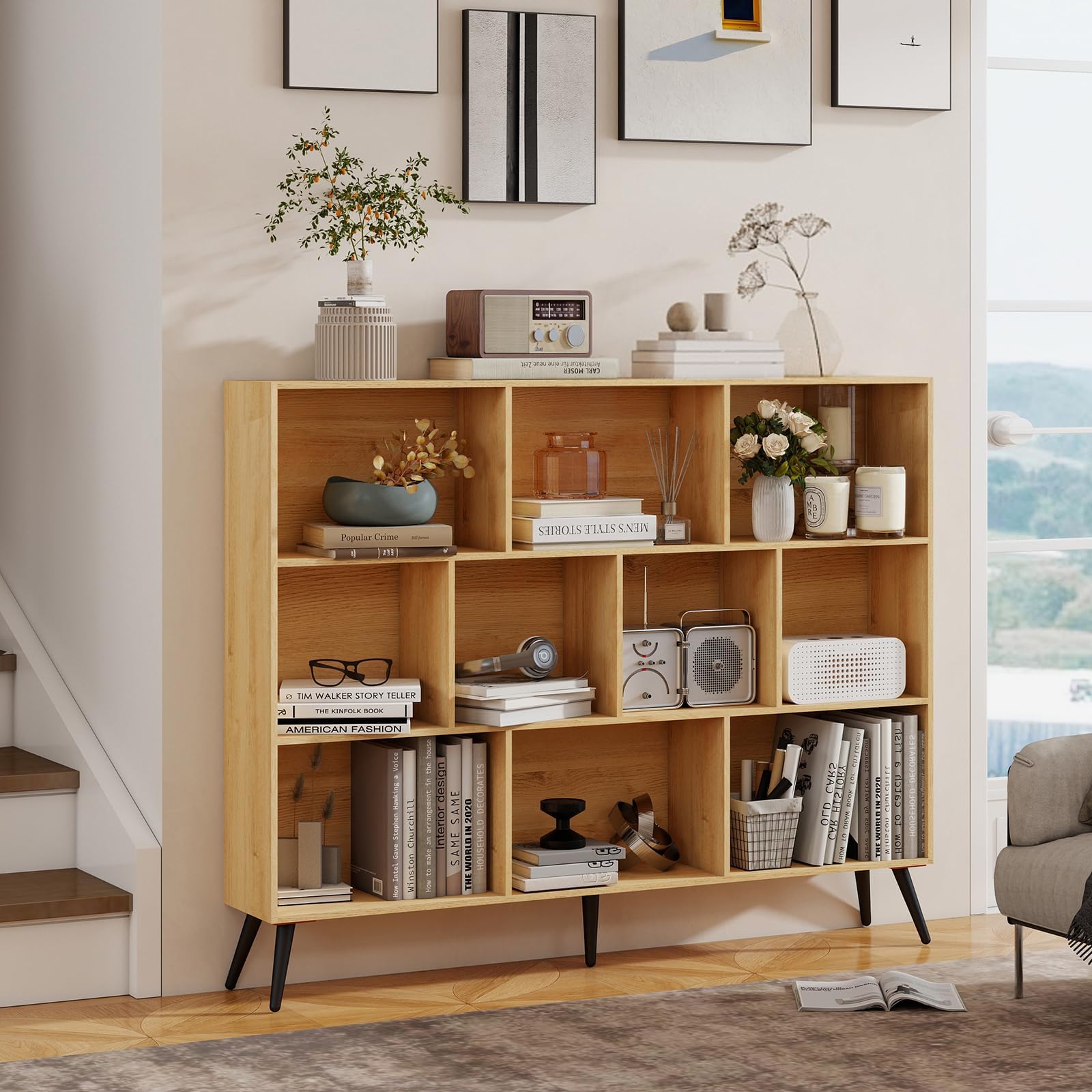 10-Cube Wooden Bookshelf With  - огляд і ціна Office X Furniture
