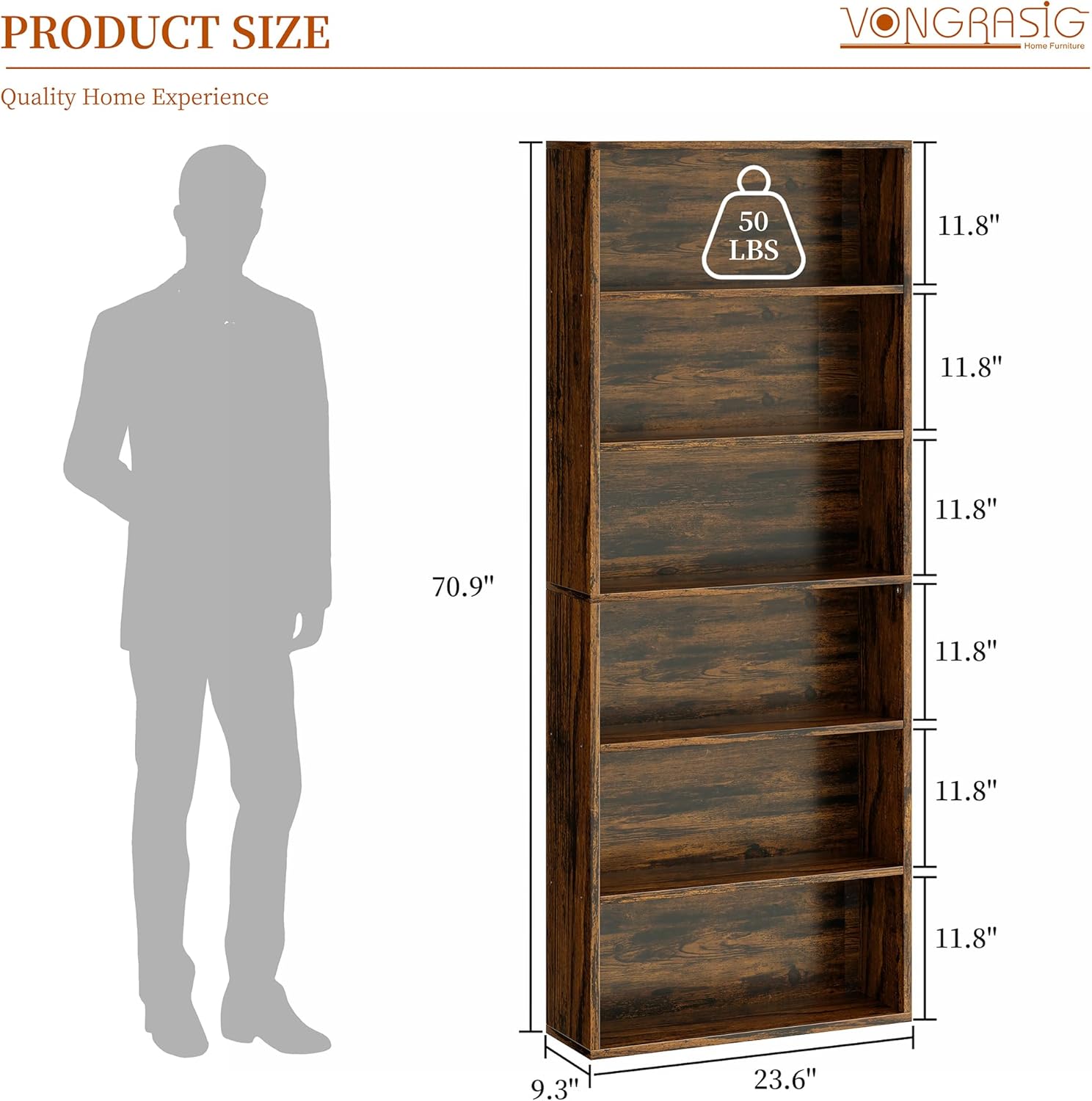 6-Tier Open Bookcase and Books - огляд і ціна Office X Furniture