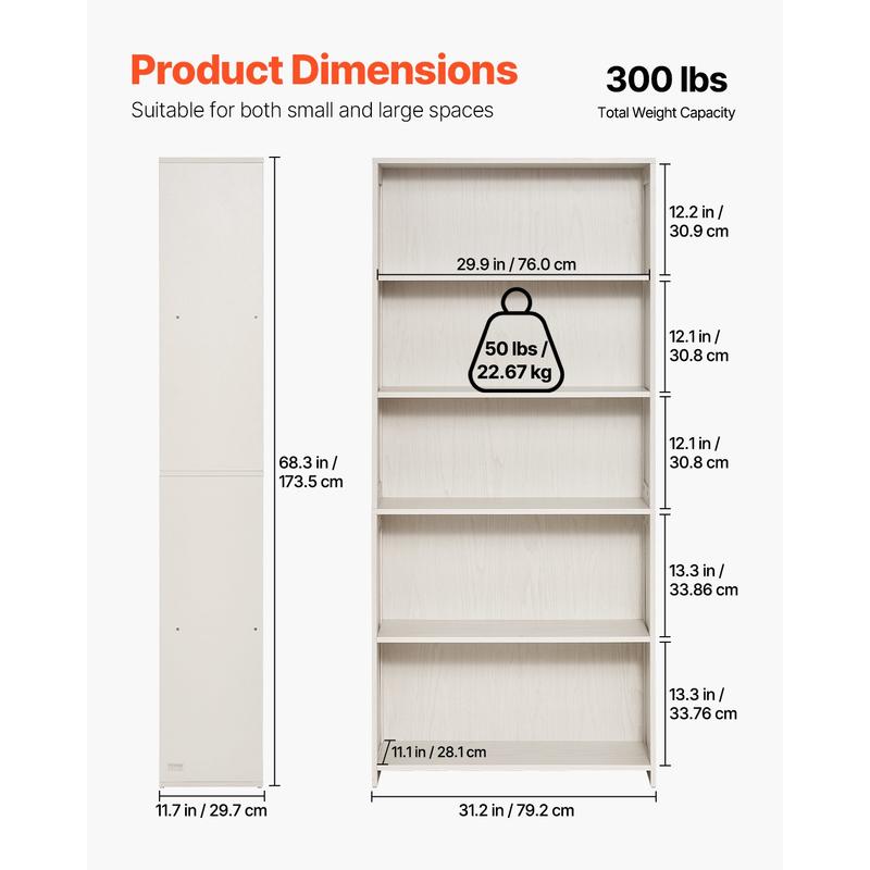Large Standing Bookshelf 68 x  - огляд і ціна Office X Furniture