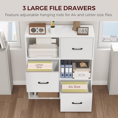 White 3 Drawer File Cabinet Wi - огляд і ціна Office X Furniture