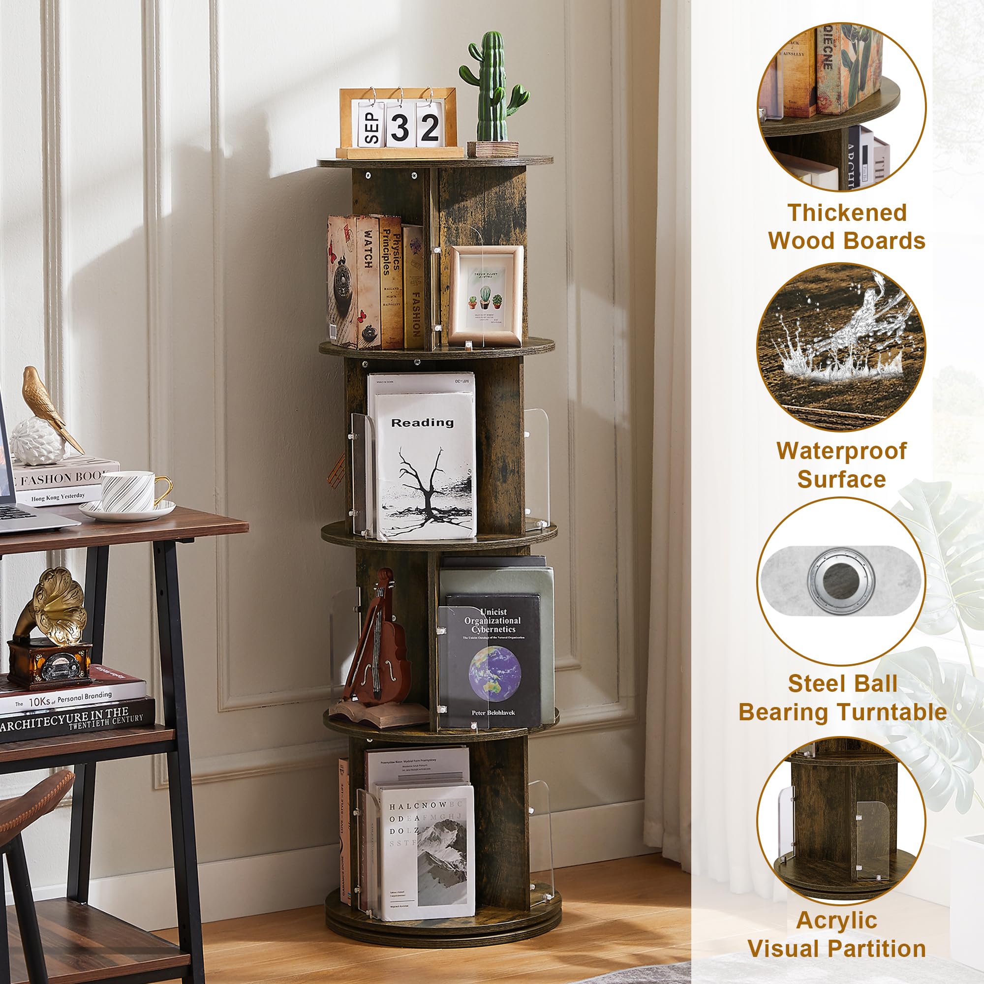 360 Degree Rotating Bookshelf  - огляд і ціна Office X Furniture