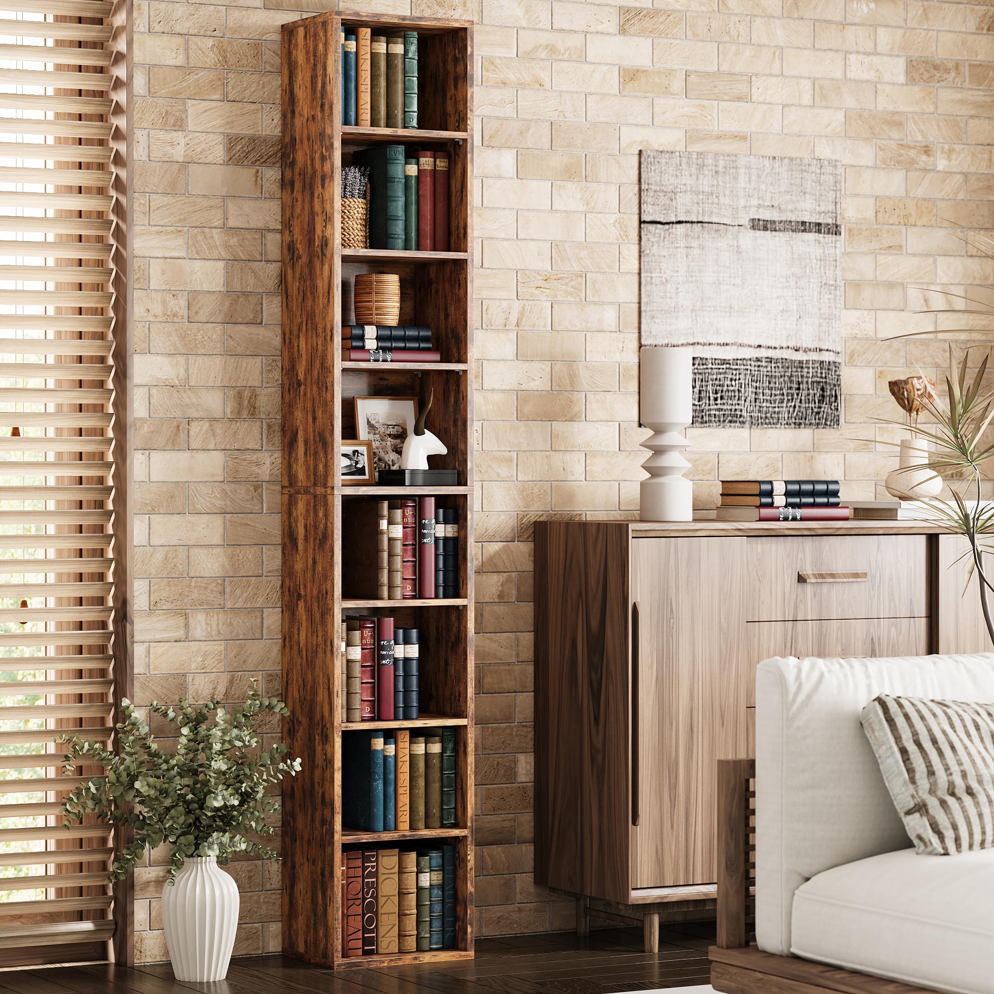 Tall Narrow Bookshelf 8 Tiers  - огляд і ціна Office X Furniture