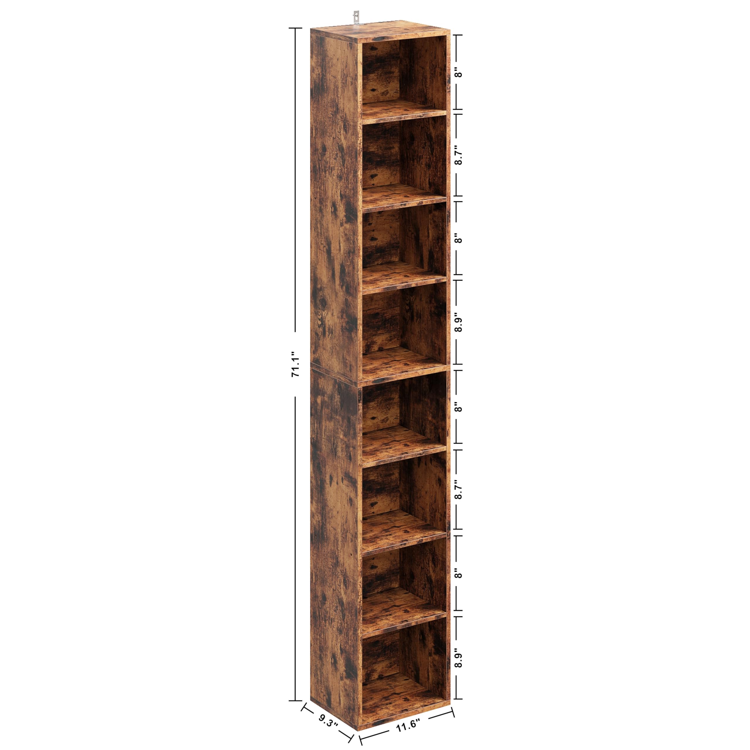 Tall Narrow Bookshelf 8 Tiers  - огляд і ціна Office X Furniture