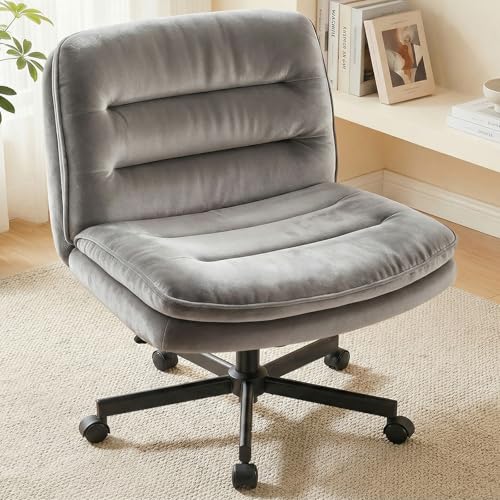Gray Velvet Armless Swivel Off - огляд і ціна Office X Furniture