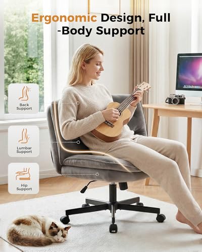 Gray Velvet Armless Swivel Off - огляд і ціна Office X Furniture